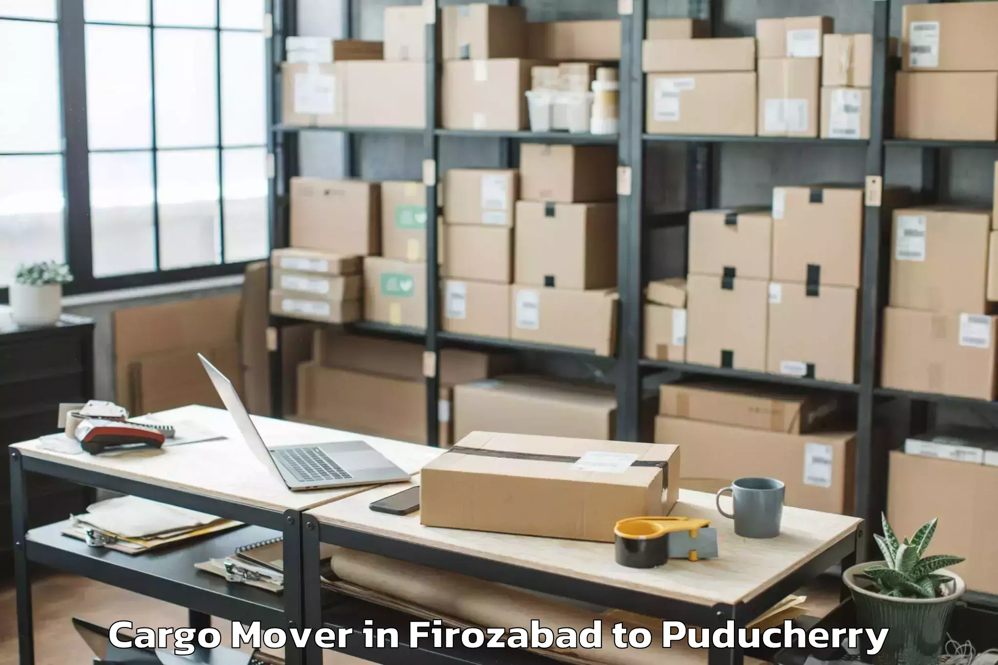 Book Firozabad to Sri Balaji Vidyapeeth Puducher Cargo Mover